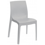 ROME καρέκλα polypropylene ματ GREY PEARL (γκρι αν), 54x52x81